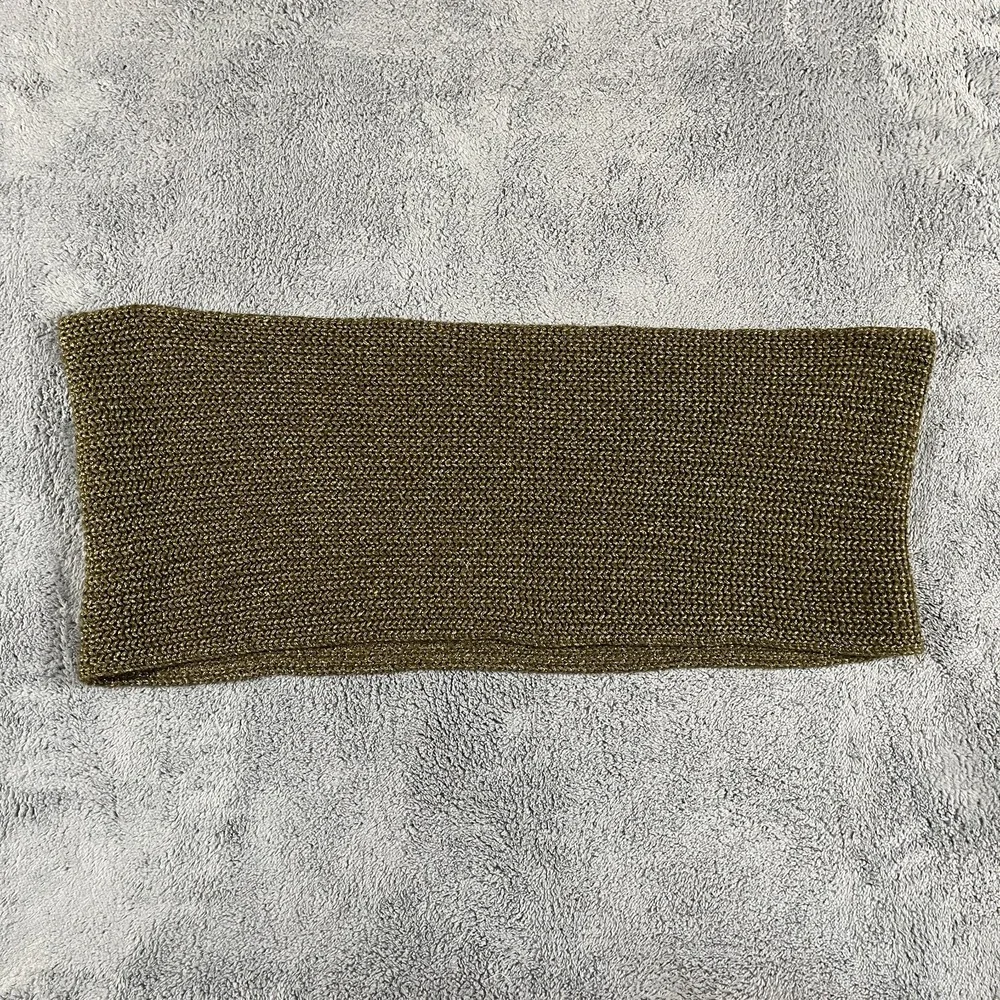 Banana Republic Infinity Scarf Unisex One Size Gold Metallic Knit Wool Blend